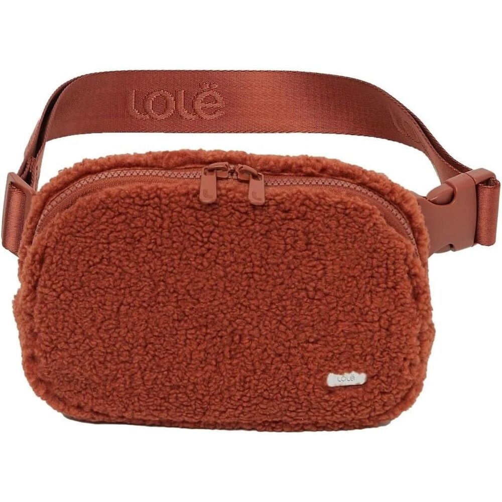 [NWT] 2 Count - Lolë Fleece Sherpa Belt Bag Copper Crossbody Fanny Pack - Picture 3 of 6